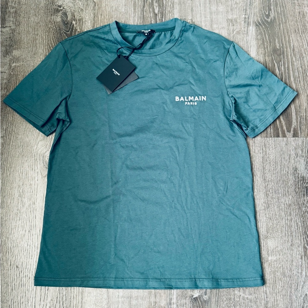 BALMAIN**Men’s Cotton Green T-Shirt**Med. $489